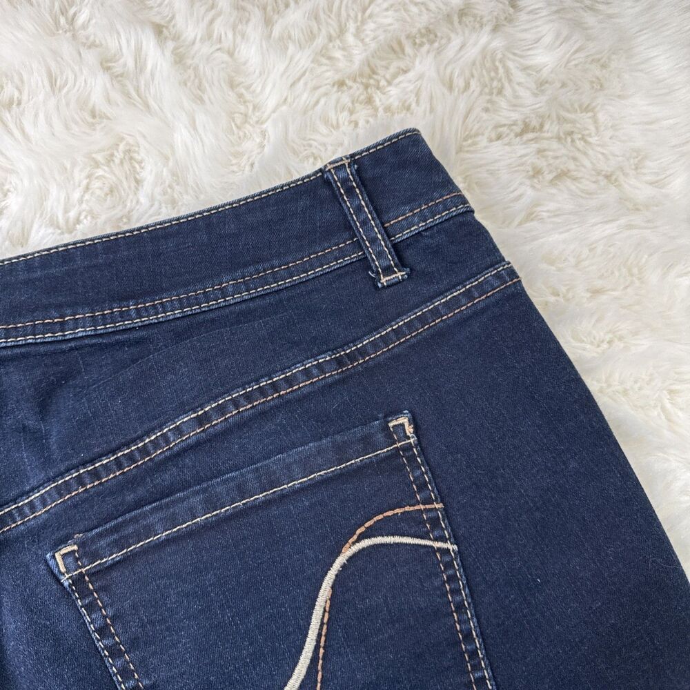 Lane Bryant Crop Genius Fit Jeans Plus 18 (38x25) Dark Wash Blue Stretch Womens - Picture 7 of 10